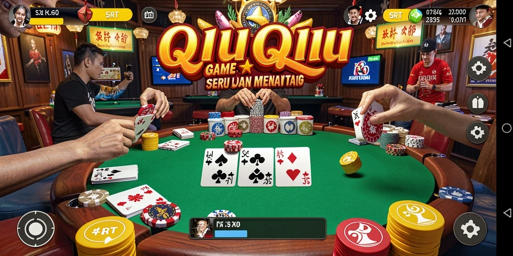 Tampilan gameplay seru dan interaktif dari 5RT QiuQiu.