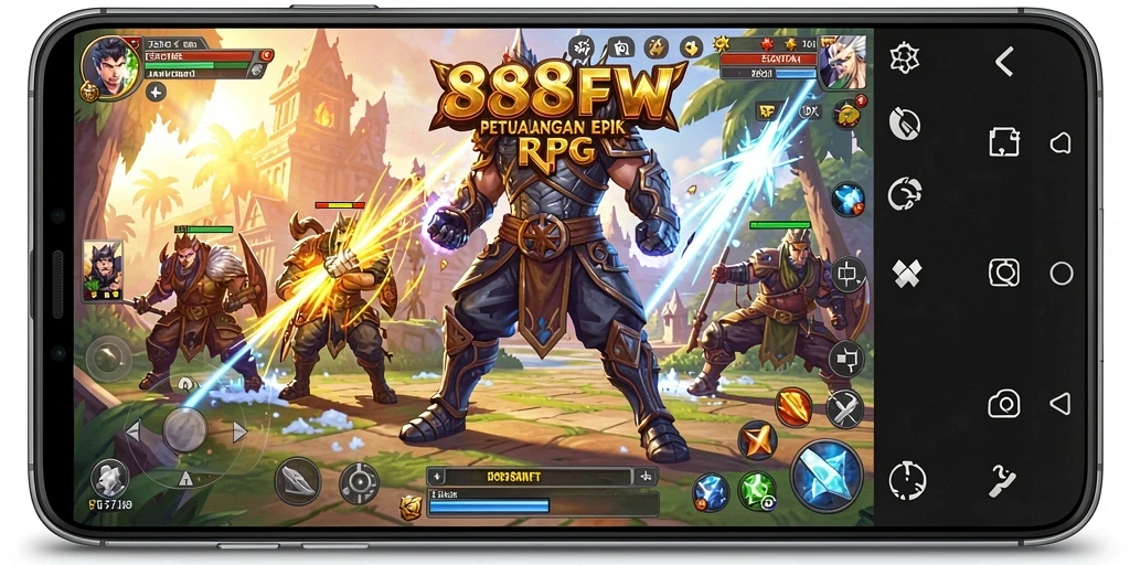 Tampilan gameplay menarik dan seru dalam 888FW RPG.