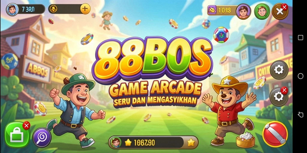 Gameplay seru 88BOS dengan tantangan Arcade yang menarik.
