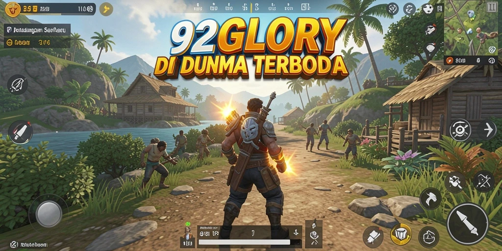 Tangkapan layar dari gameplay seru 92GLORY.