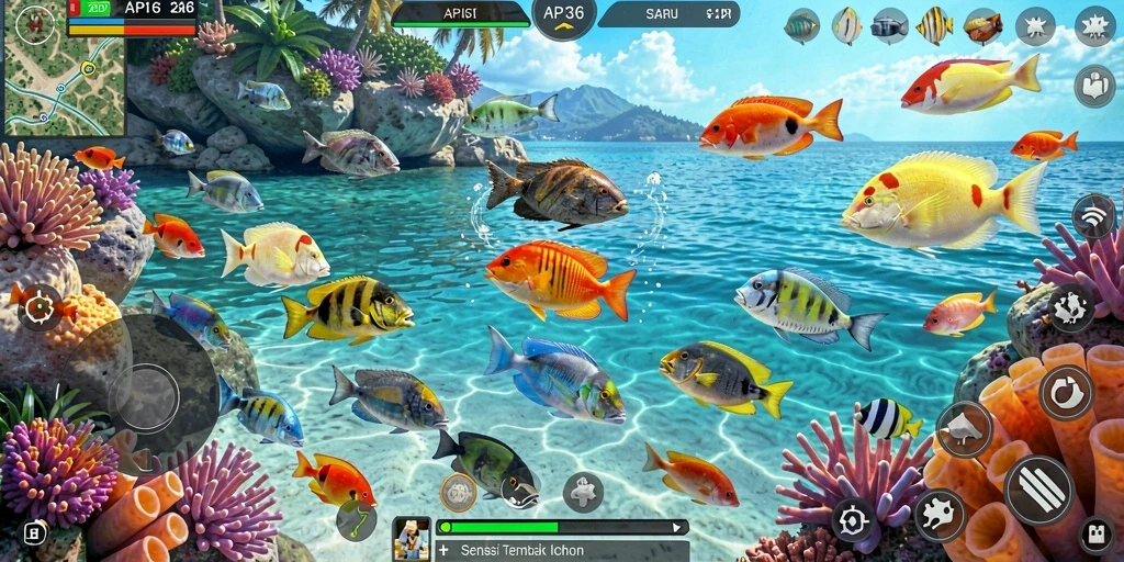 Gameplay menegangkan dalam menangkap ikan di API36.