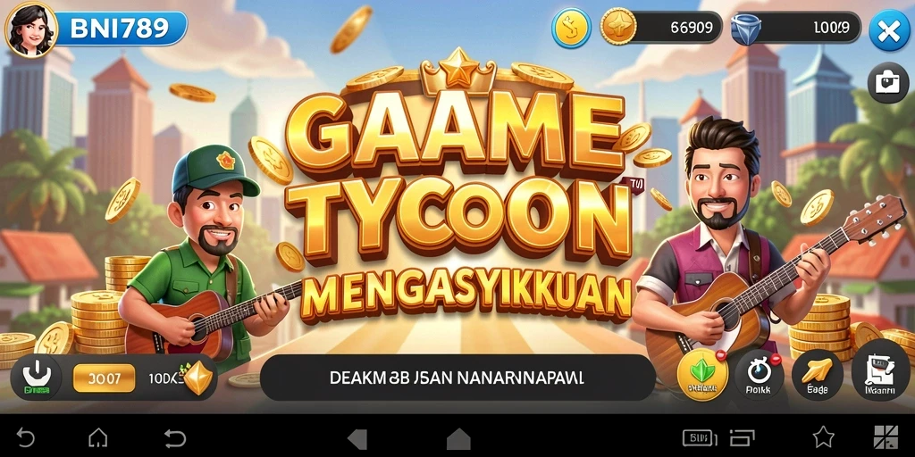 Tampilan gameplay <strong>BNI789</strong> yang menampilkan pengelolaan bisnis yang cerdas.