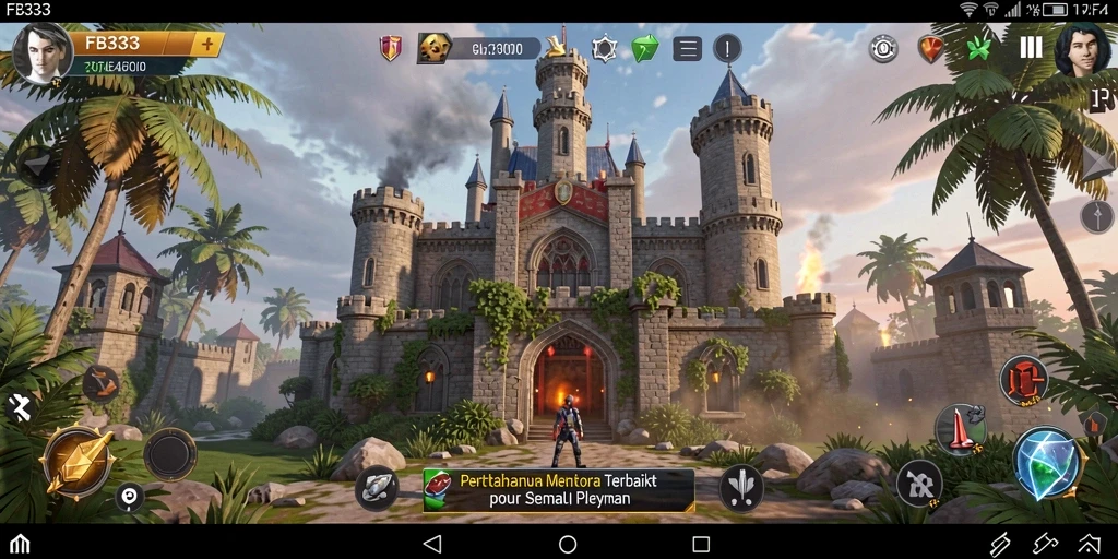 Tampilan gameplay menara pertahanan yang mendebarkan di FB333.