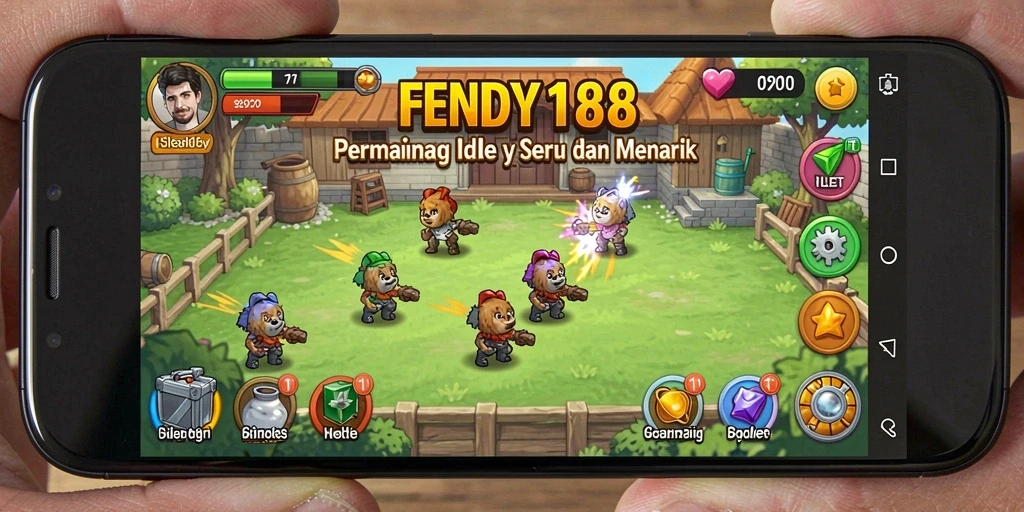 Tangkapan layar utama FENDY188 menampilkan gameplay Idle yang menarik dan interaktif.