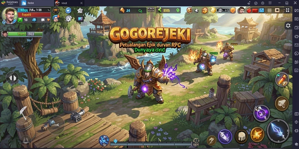 Tangkapan layar menampilkan pertempuran epik dalam GOGOREJEKI