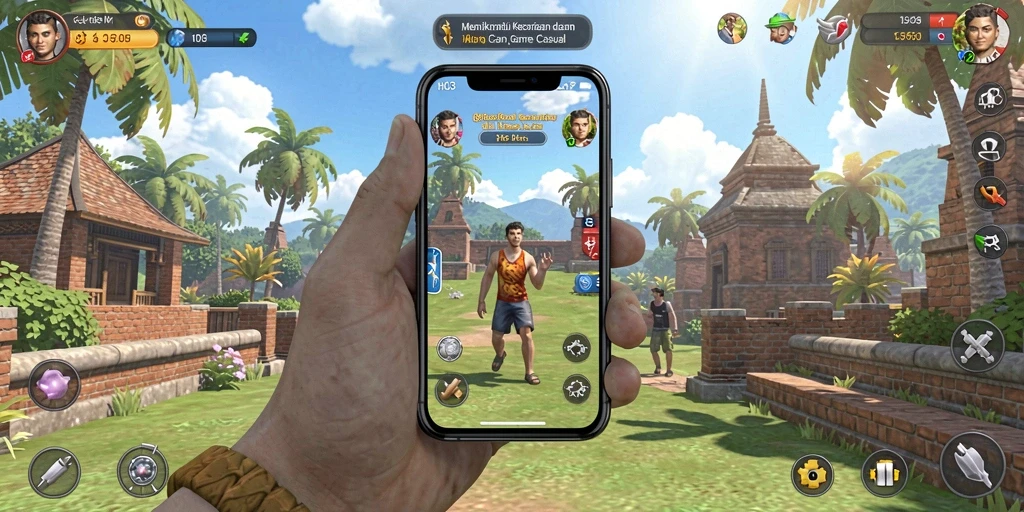 Screenshot H03 menampilkan gameplay yang ceria dan penuh warna.