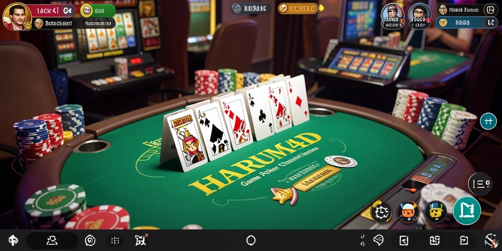 Screenshot gameplay Poker di HARUM4D dengan grafis memukau.