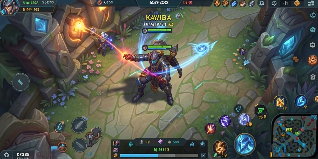 Screenshot menampilkan aksi seru dalam gameplay MOBA KAYA33.