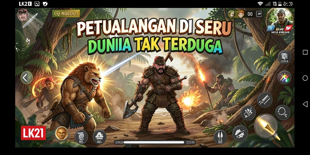 Gameplay LK21 dengan pemandangan petualangan yang menakjubkan.