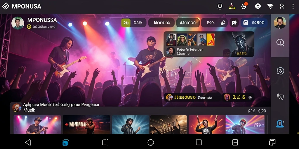 Tampilan gameplay MPONUSA yang menampilkan antusiasme bermain musik.