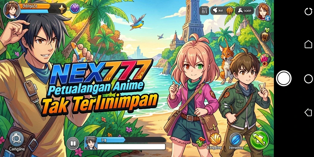 Screenshot NEX777 menampilkan aksi seru di dunia anime.