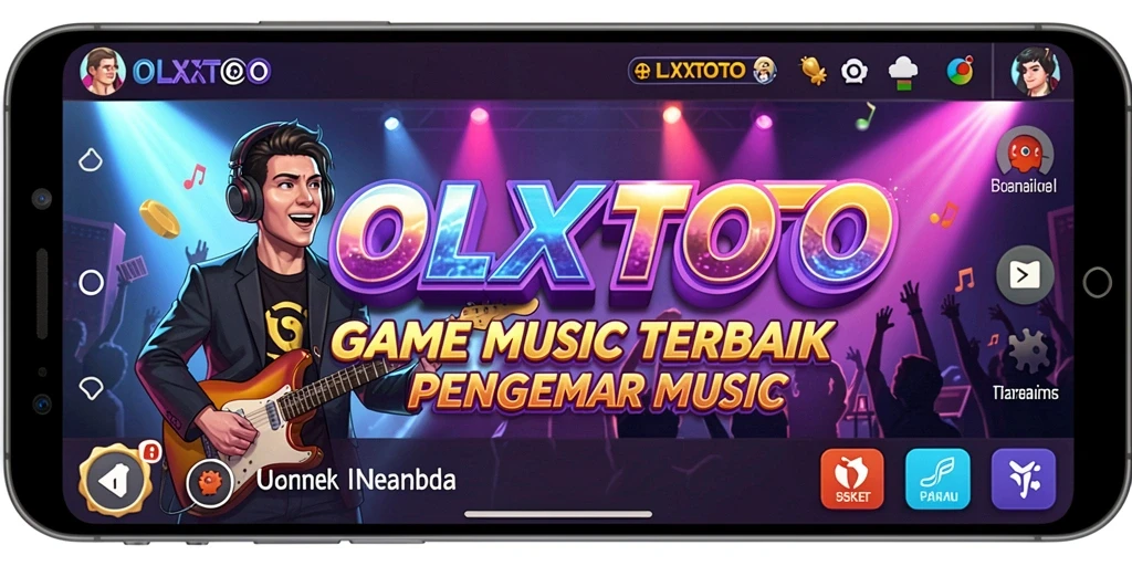 Tangkapan layar OLXTOTO menunjukkan gameplay musik yang interaktif dan menarik.