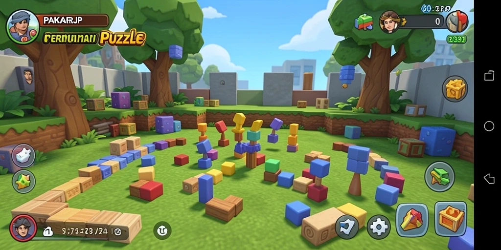 Tampilan gameplay PAKARJP dengan berbagai puzzle yang menarik.