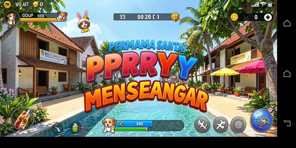 Screenshot gameplay PPRRYY menampilkan keseruan bermain di dunia penuh warna.