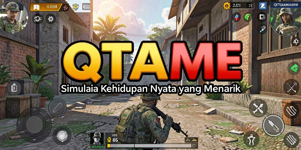 Tampilan gameplay QTGAME yang menarik dan seru dalam simulasi kehidupan.