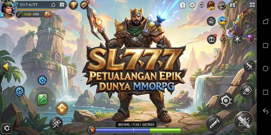 Tangkapan layar gameplay SL777 yang menampilkan aksi petualangan MMORPG.