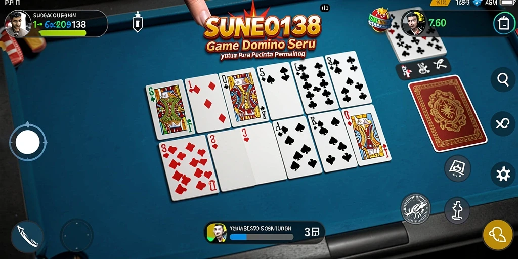 Screenshot gameplay SUNEO138 menampilkan aksi domino yang menyenangkan.