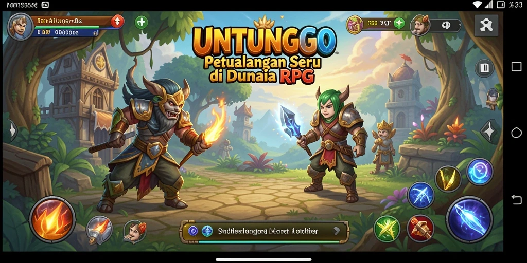 Tampilan gameplay seru di dunia fantasi UNTUNGGO.