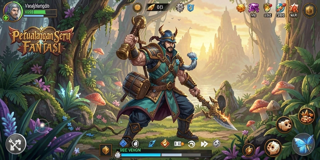 Tampilan gameplay V98 yang menakjubkan dan mendebarkan.