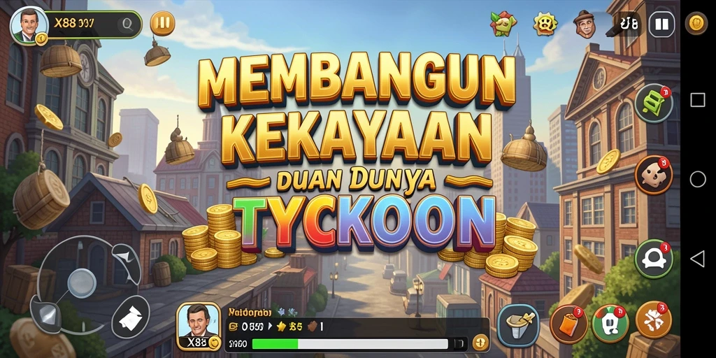 Screenshot gameplay X88 menampilkan strategi bisnis yang menarik dan dinamis.